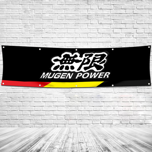 Fyon Car Motor Garage Workshop Banner Work for Mugen Power Flag 2x8 Feet