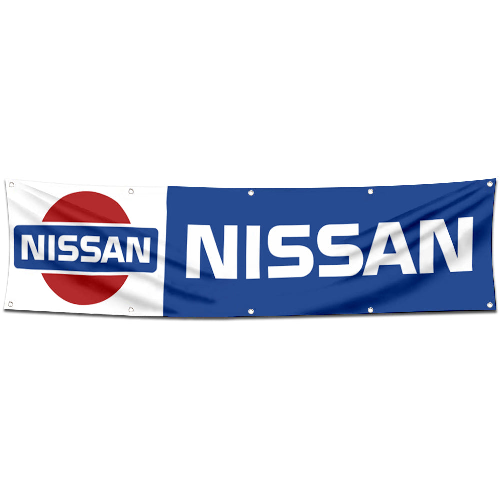 Fyon Car Motor Garage Workshop Banner Work for NISSAN Flag 2x8 Feet