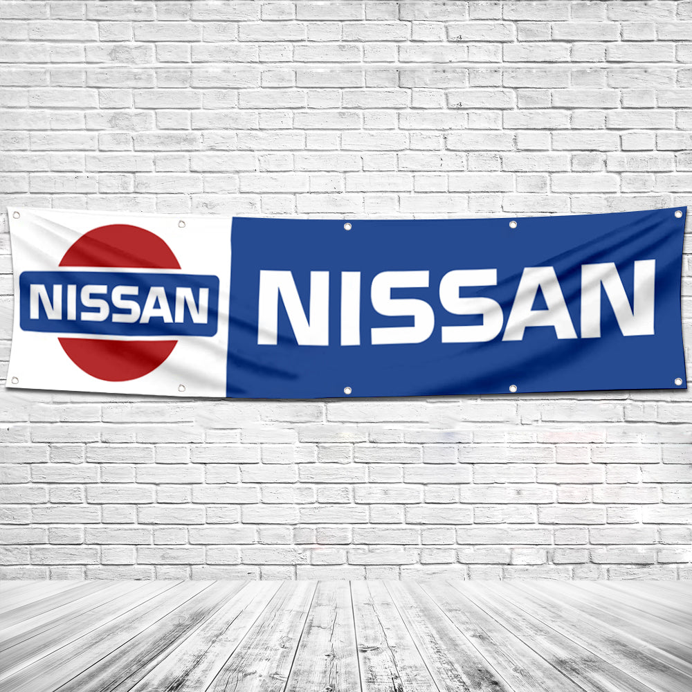 Fyon Car Motor Garage Workshop Banner Work for NISSAN Flag 2x8 Feet
