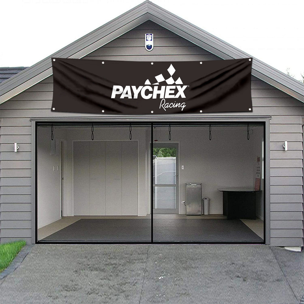 Fyon Car Motor Garage Workshop Banner Work for Paychex Racing Flag 2x8 Feet