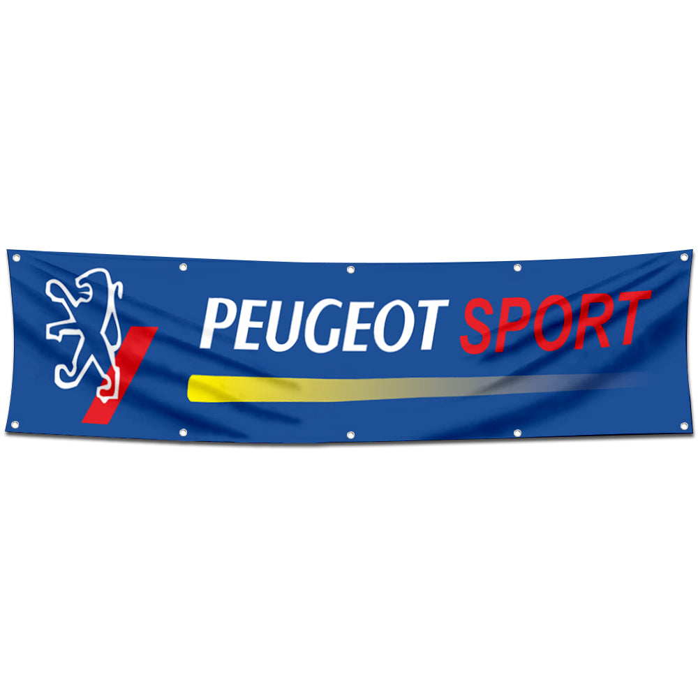 Fyon Car Motor Garage Workshop Banner Work for Peugeot Sport Flag 2x8 Feet