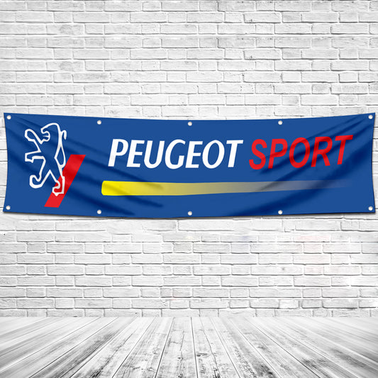Fyon Car Motor Garage Workshop Banner Work for Peugeot Sport Flag 2x8 Feet