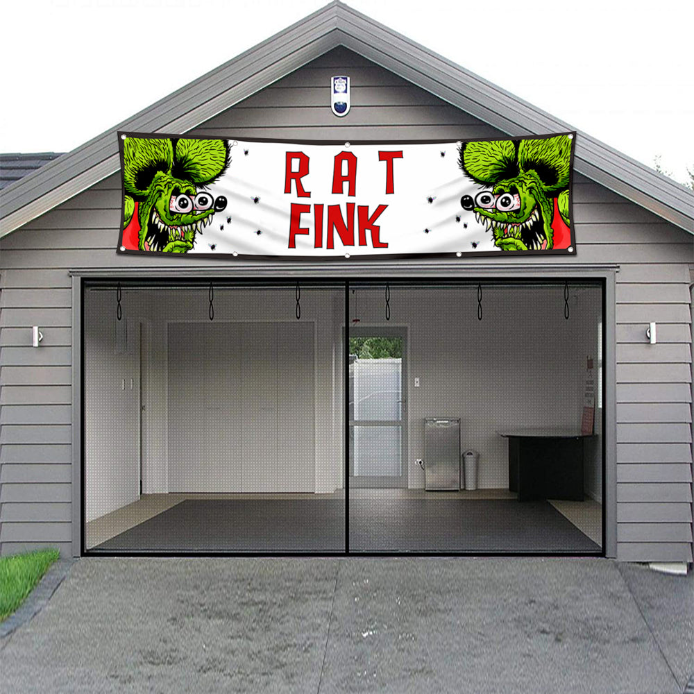 Fyon Car Motor Garage Workshop Banner Work for Rat Fink Flag 2x8 Feet