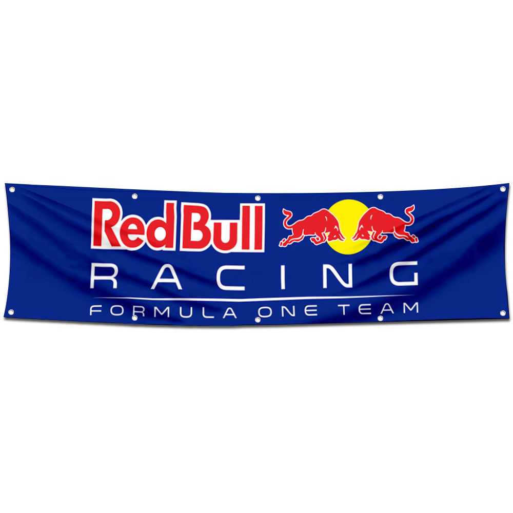 Fyon Car Motor Garage Workshop Banner Work for Red Bull Racing Flag 2x8 Feet