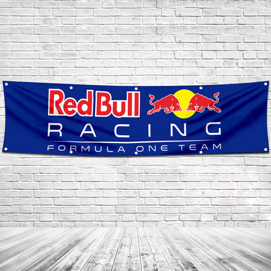 Fyon Car Motor Garage Workshop Banner Work for Red Bull Racing Flag 2x8 Feet
