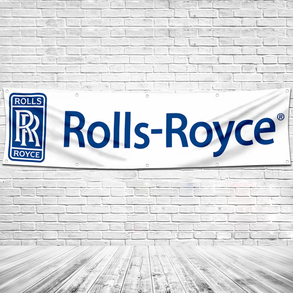 Fyon Car Motor Garage Workshop Banner Work for Rolls-Royce Flag 2x8 Feet