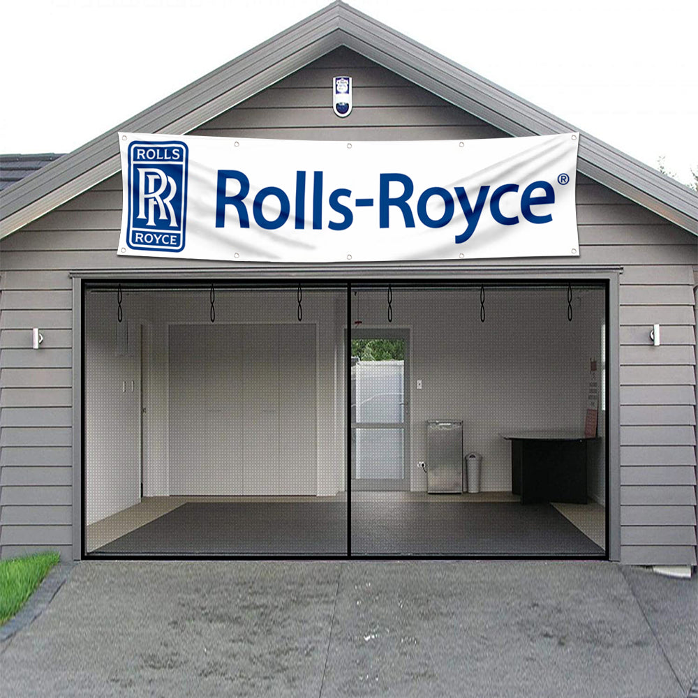 Fyon Car Motor Garage Workshop Banner Work for Rolls-Royce Flag 2x8 Feet