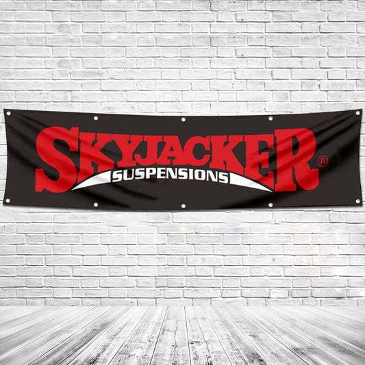 Fyon Car Motor Garage Workshop Banner Work for Skyjacker Suspensions Flag 2x8 Feet