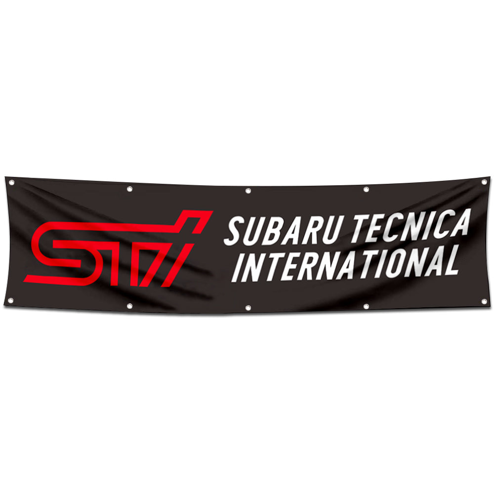 Fyon Car Motor Garage Workshop Banner Work for Subaru STI Flag 2x8 Feet