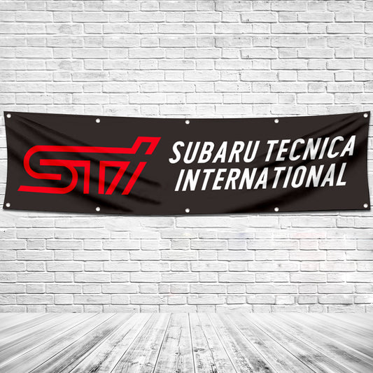 Fyon Car Motor Garage Workshop Banner Work for Subaru STI Flag 2x8 Feet