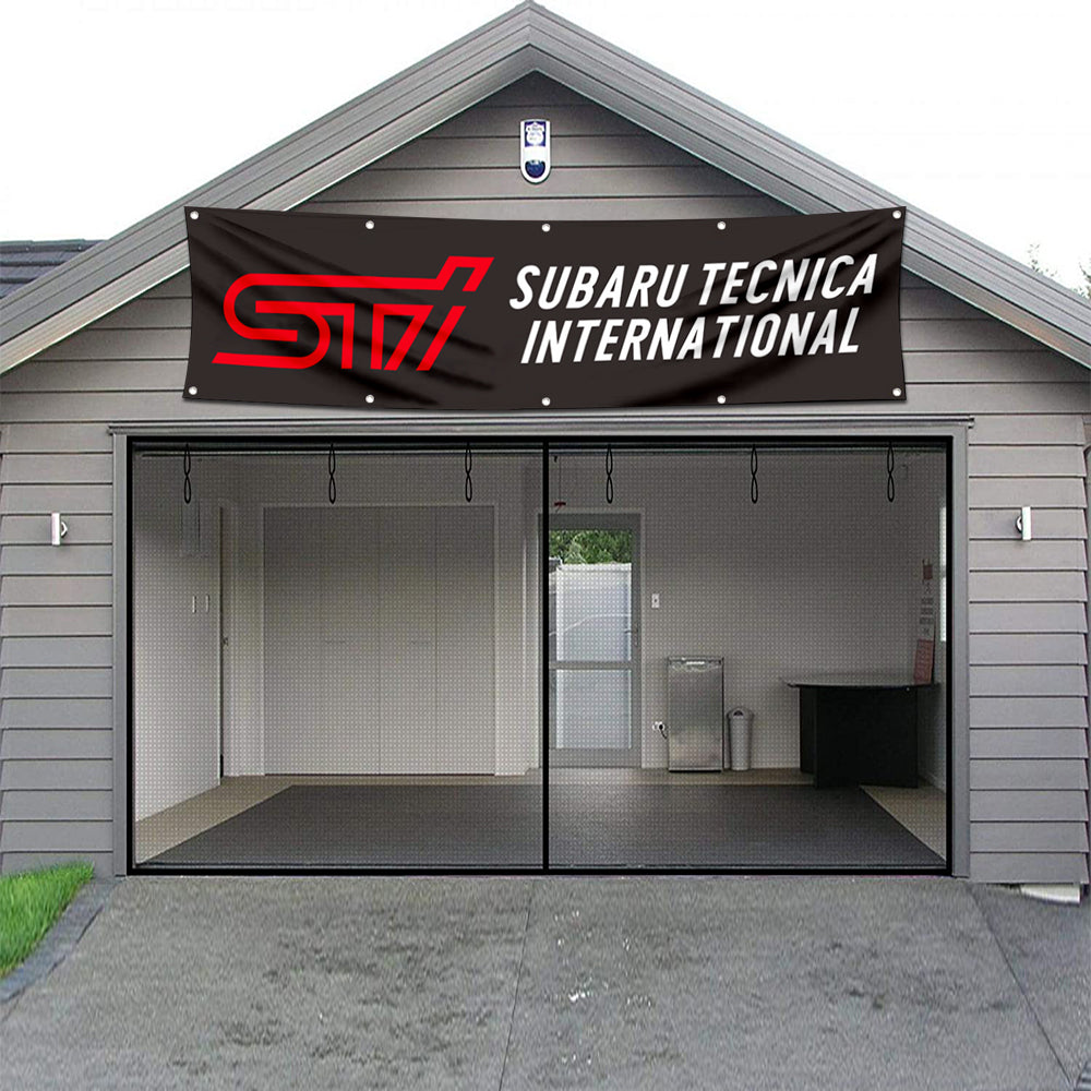 Fyon Car Motor Garage Workshop Banner Work for Subaru STI Flag 2x8 Feet