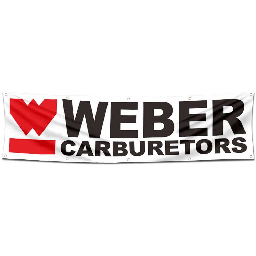 Fyon Car Motor Garage Workshop Banner Work for Weber Carburetors Flag 2x8Feet