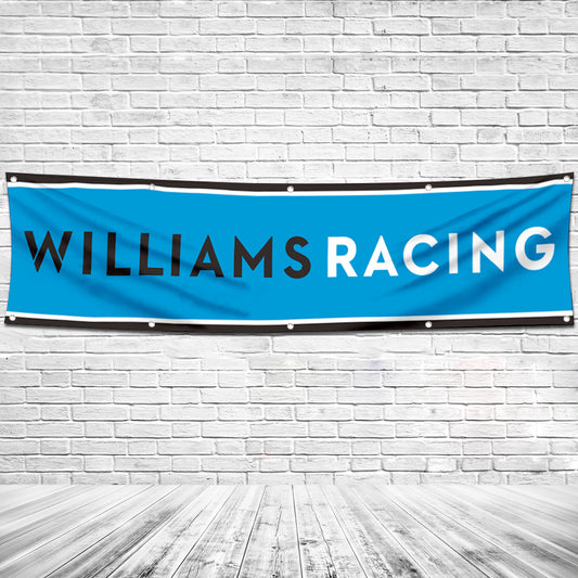 Fyon Car Motor Garage Workshop Banner Work for Williams Racing Flag 2x8 Feet