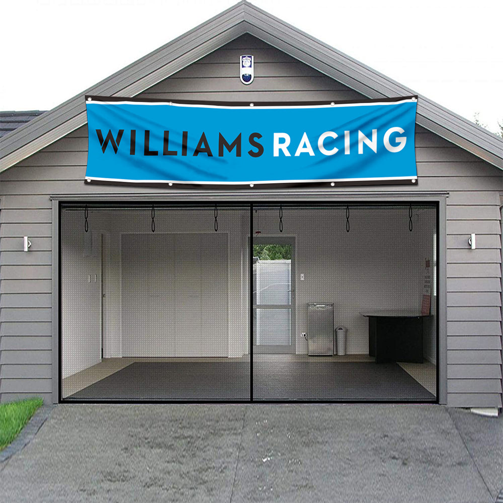 Fyon Car Motor Garage Workshop Banner Work for Williams Racing Flag 2x8 Feet
