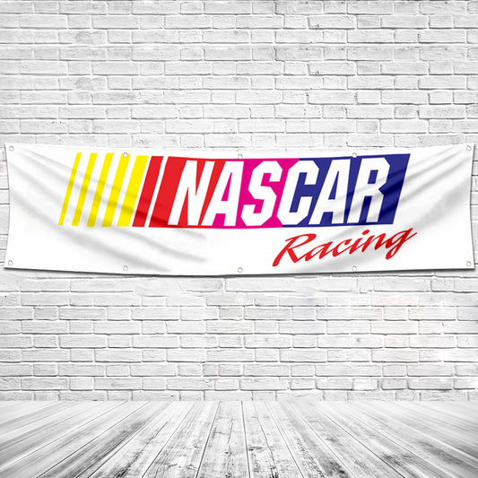 Fyon Car Motor Garage Workshop Decor Banner Work for Nascar Racing Flag 2x8 Feet