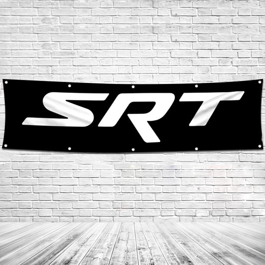 Fyon Car Motor Garage shop Decor Banner Works for Dodge SRT Flag 2x8 Feet
