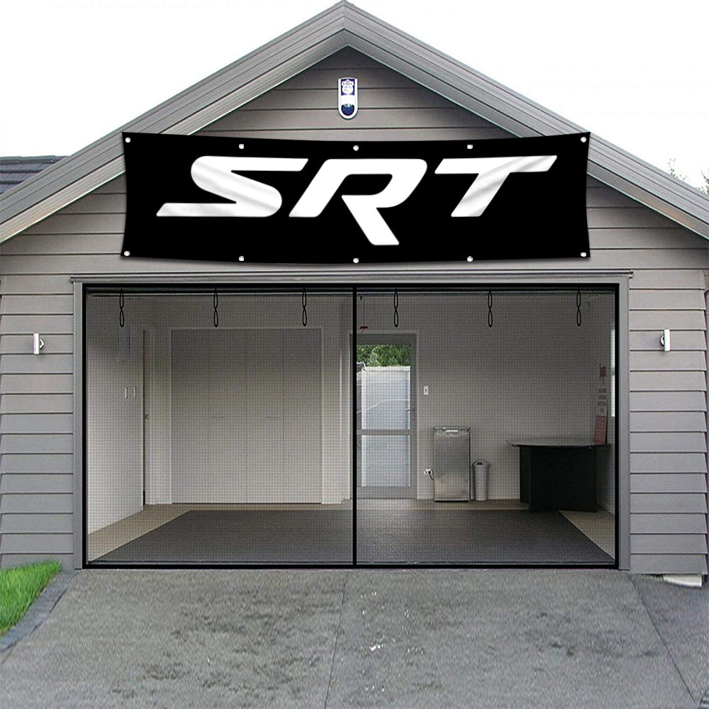 Fyon Car Motor Garage shop Decor Banner Works for Dodge SRT Flag 2x8 Feet