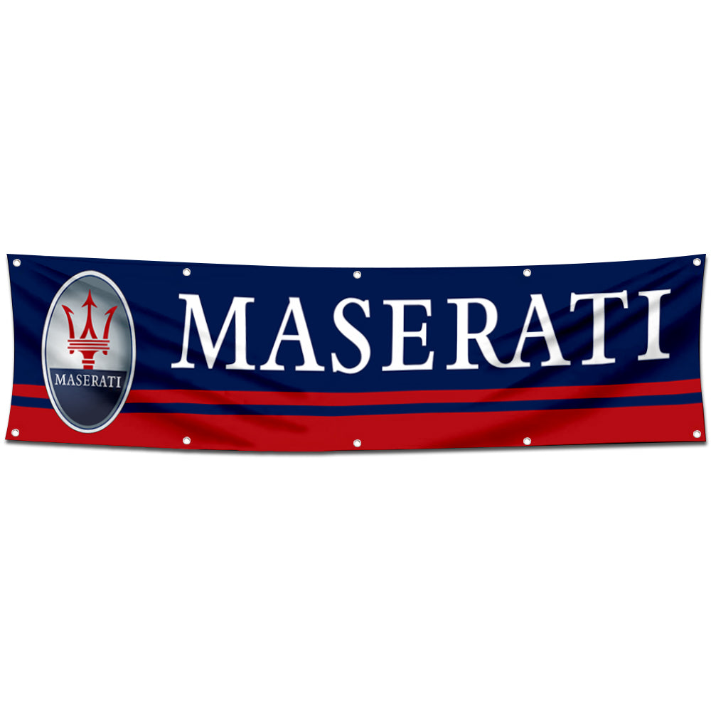 Fyon Car Motor Garage workshop Banner Work for Maserati Flag 2x8 Feet