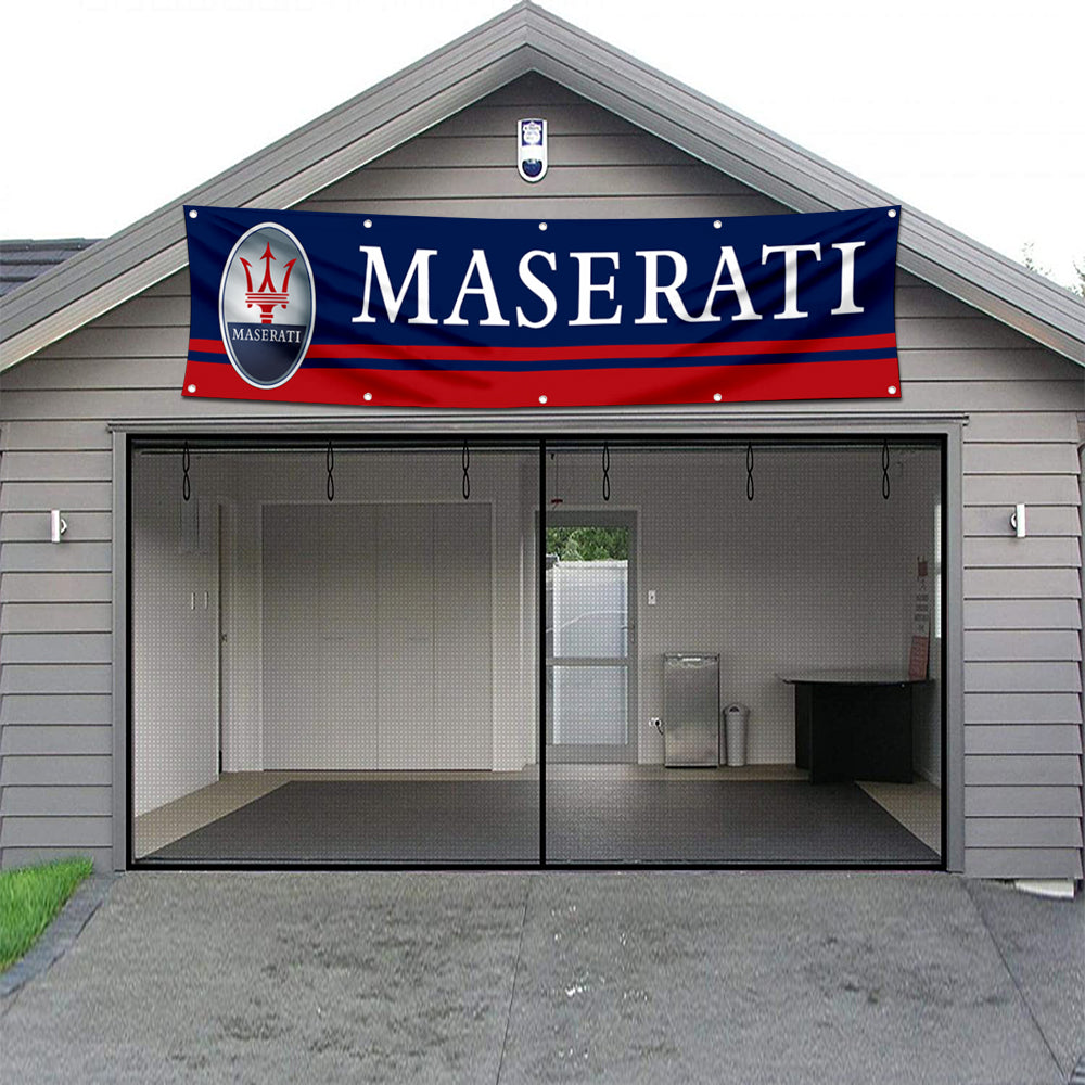 Fyon Car Motor Garage workshop Banner Work for Maserati Flag 2x8 Feet