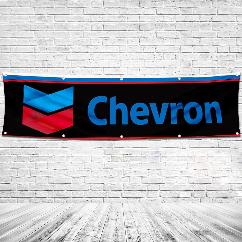 Fyon Car Motor Oil Garage Shop Decor Banner Works for Chevron Flag 2x8 Feet