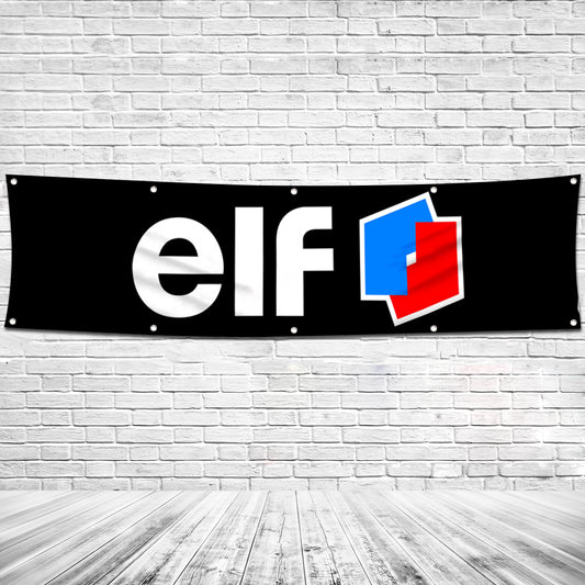 Fyon Car Motor Oil Garage Shop Decor Banner Works for Elf Flag 2x8 Feet