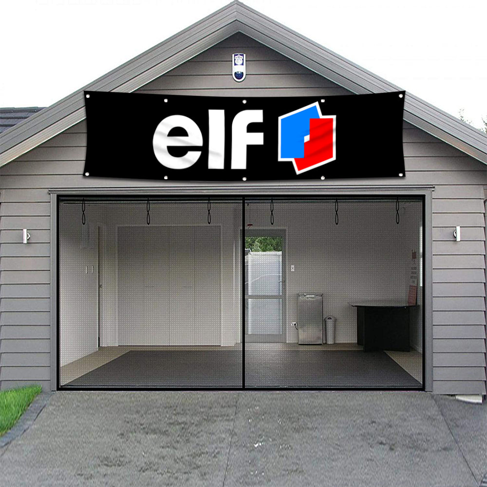 Fyon Car Motor Oil Garage Shop Decor Banner Works for Elf Flag 2x8 Feet