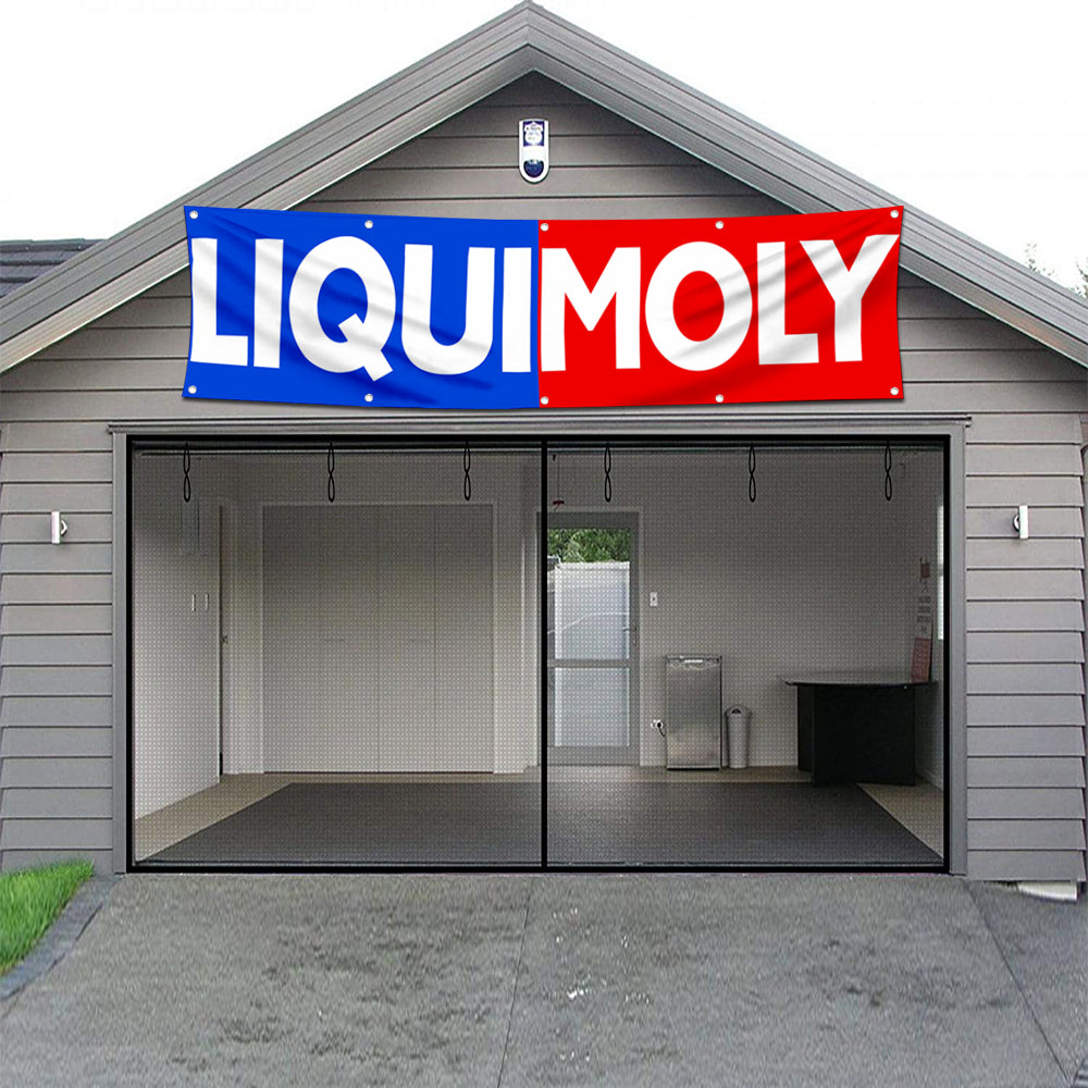 Fyon Car Motor Oil Garage Workshop Banner Works for Liqui Moly Flag 2x8 Feet