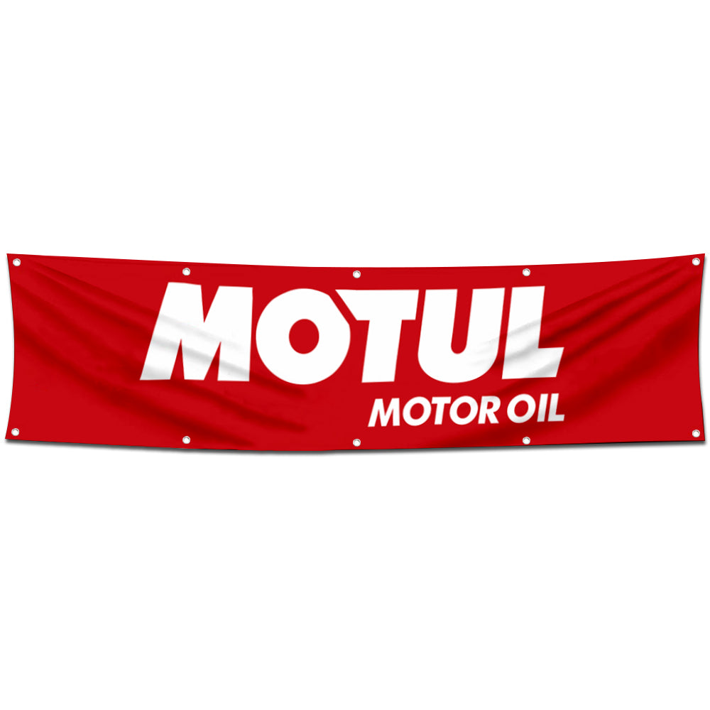Fyon Car Motor Oil Garage Workshop Banner Works for Motul Flag 2x8 Feet