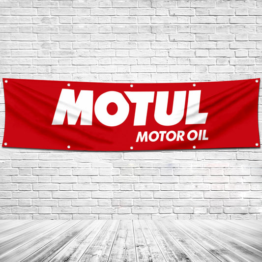 Fyon Car Motor Oil Garage Workshop Banner Works for Motul Flag 2x8 Feet