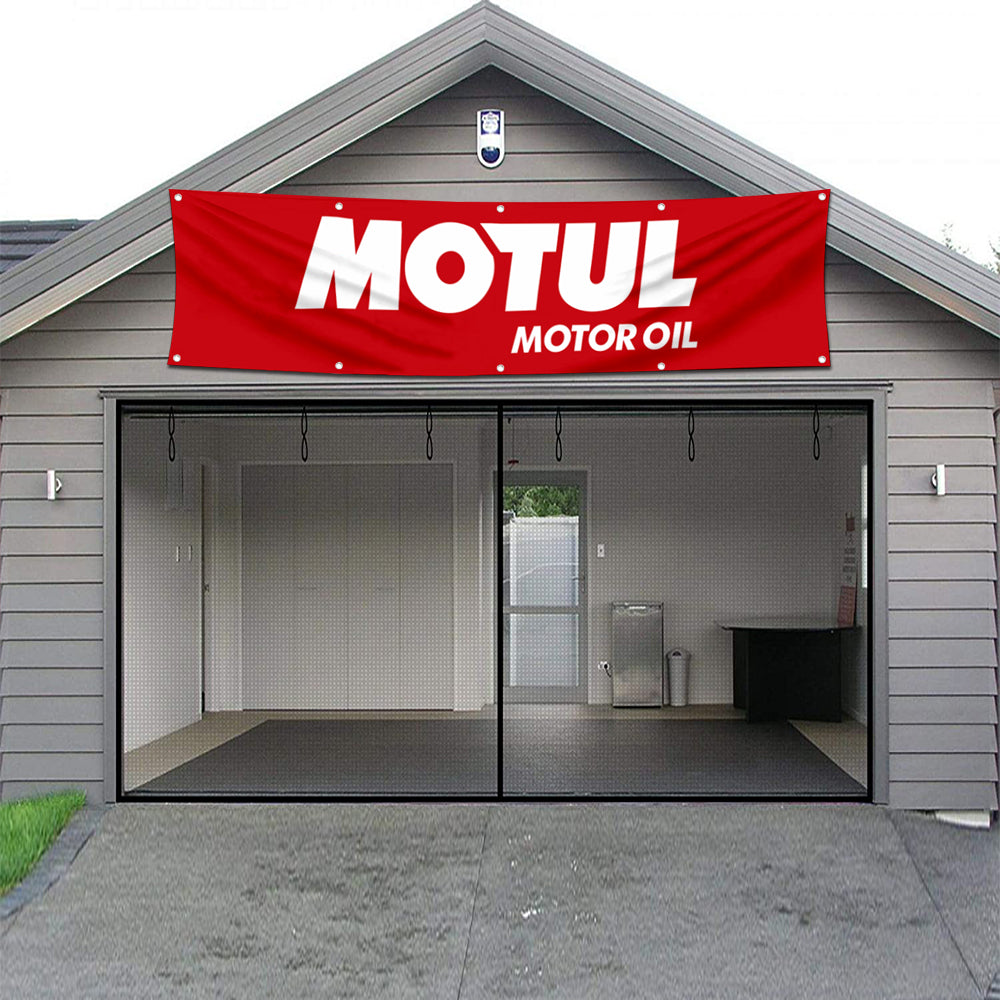 Fyon Car Motor Oil Garage Workshop Banner Works for Motul Flag 2x8 Feet