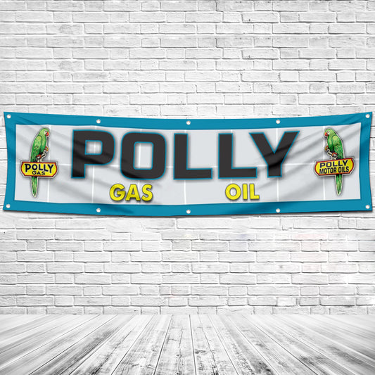 Fyon Car Motor Oil Gas Garage Workshop Banner Works for Polly Lubricant Flag 2x8 Feet