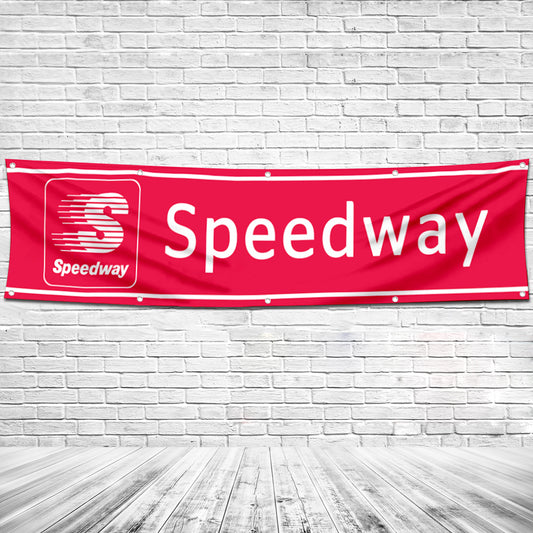 Fyon Car Motor Oil Gas Garage Workshop Banner Works for Speedway Flag 2x8 Feet