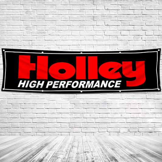 Fyon Car Motor Parts Garage Shop Banner Works for Holley Flag 2x8 Feet