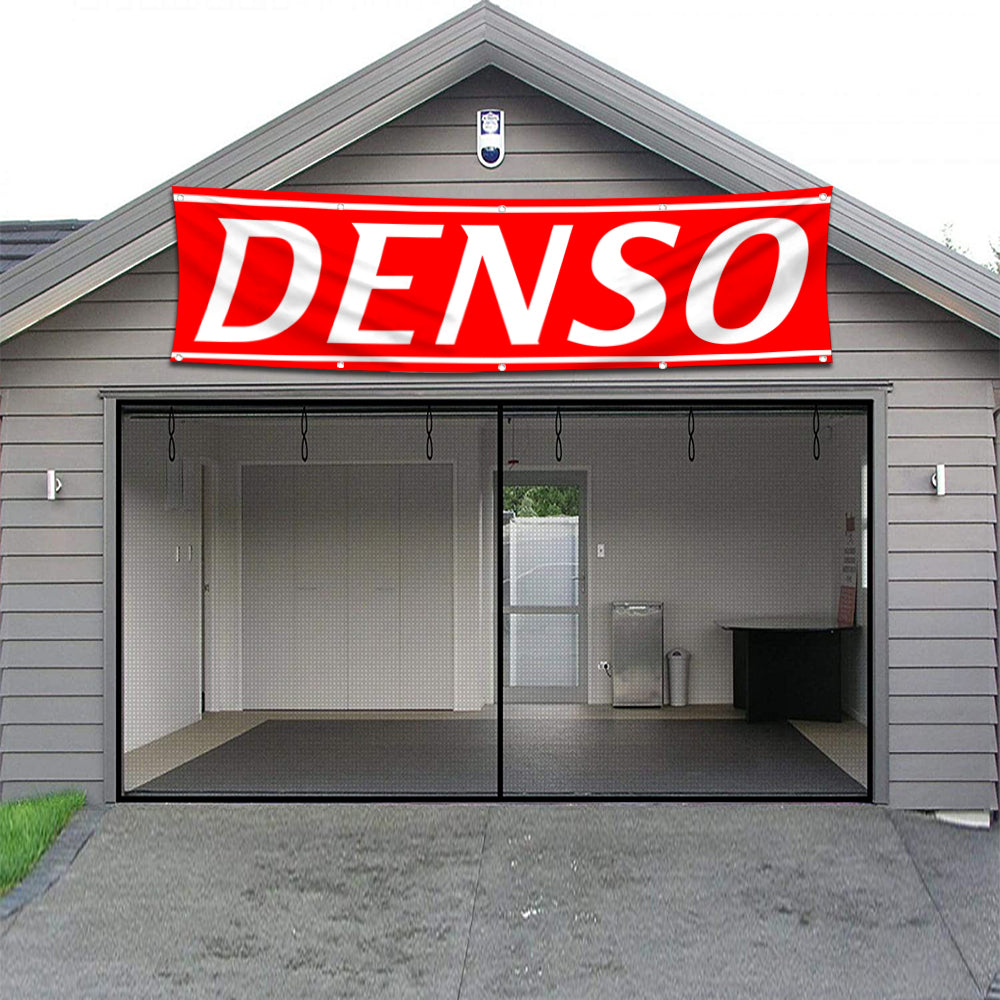 Fyon Car Motor Parts Garage Shop Decor Banner Works for Denso Flag 2x8 Feet