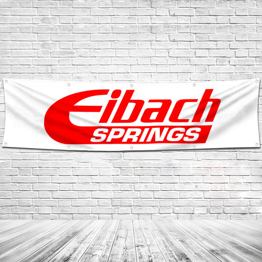 Fyon Car Motor Parts Garage Shop Decor Banner Works for Eibach Flag 2x8 Feet