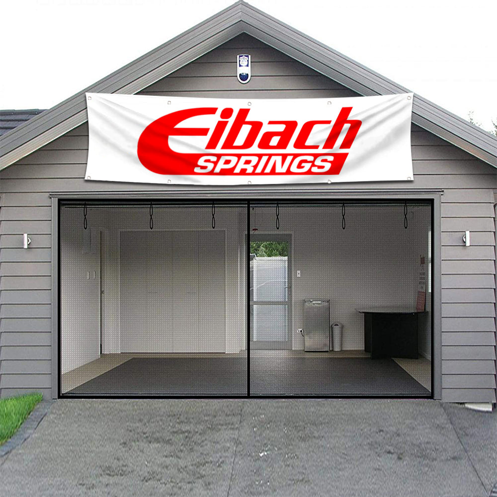 Fyon Car Motor Parts Garage Shop Decor Banner Works for Eibach Flag 2x8 Feet