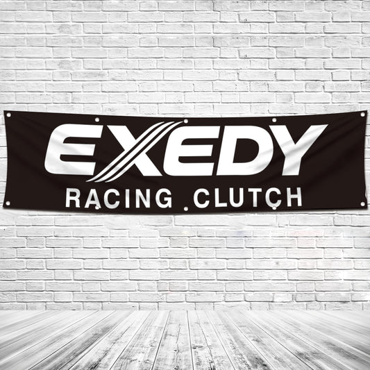 Fyon Car Motor Parts Garage Shop Decor Banner Works for Exedy Flag 2x8 Feet