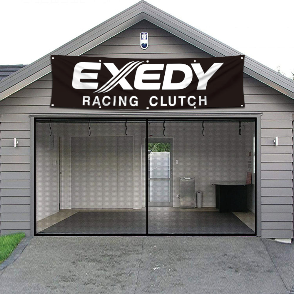 Fyon Car Motor Parts Garage Shop Decor Banner Works for Exedy Flag 2x8 Feet