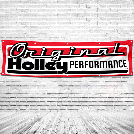 Fyon Car Motor Parts Garage Shop Decor Banner Works for Holley Flag 2x8 Feet