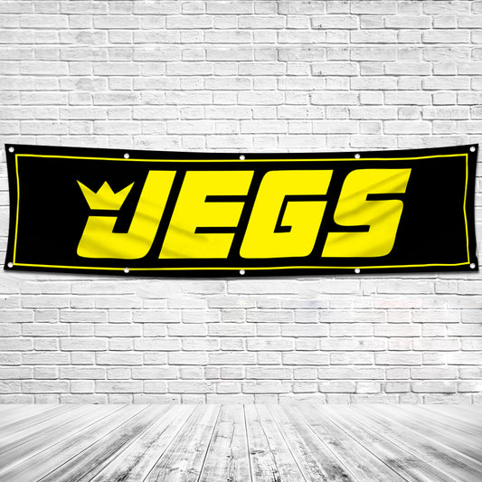 Fyon Car Motor Parts Garage Shop Decor Banner Works for Jegs Flag 2x8 Feet