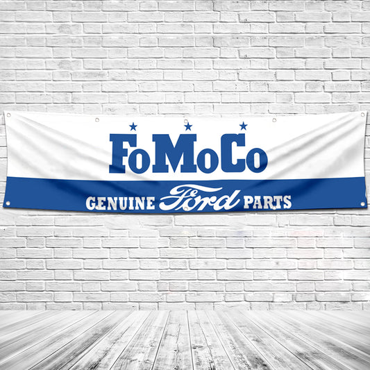 Fyon Car Motor Parts Garage Shop Decor Banner Works for fomoco Flag 2x8 Feet