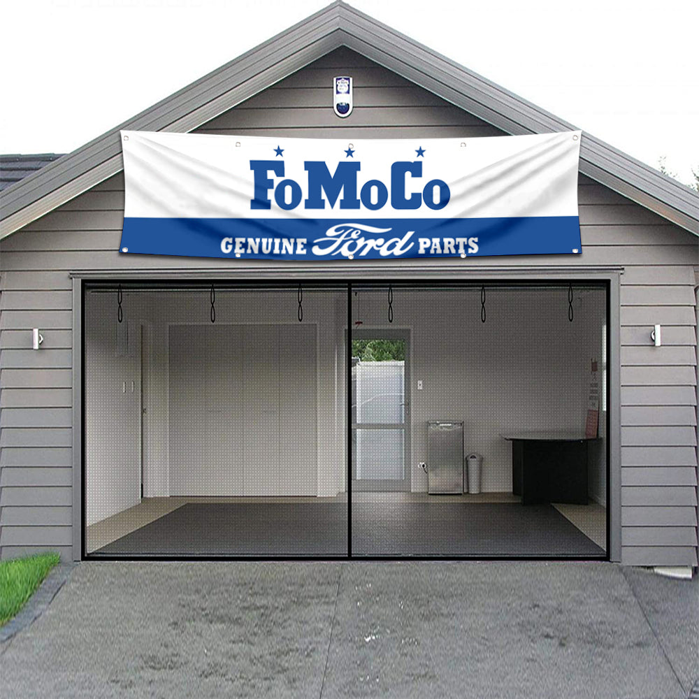 Fyon Car Motor Parts Garage Shop Decor Banner Works for fomoco Flag 2x8 Feet