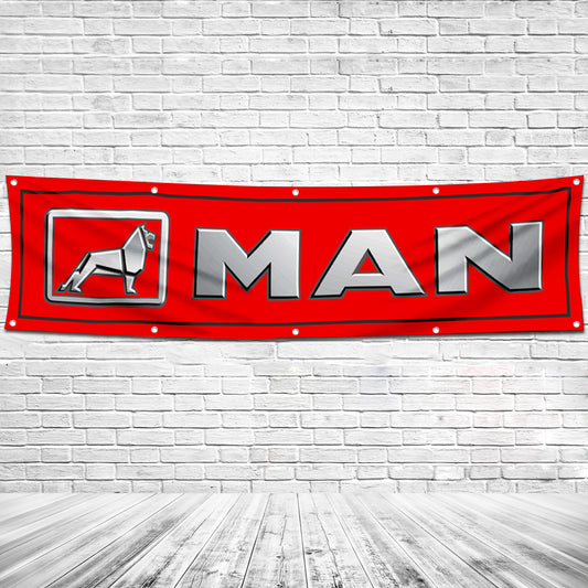 Fyon Car Motor Parts Garage Workshop Decor Banner Works for MAN Flag 2x8 Feet