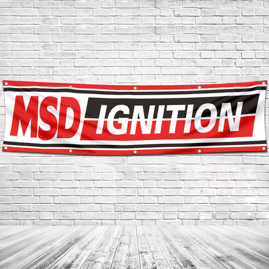 Fyon Car Motor Parts Garage Workshop Decor Banner Works for MSD Ignition Flag 2x8 Feet