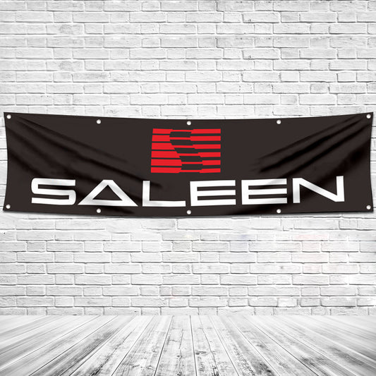 Fyon Car Motor Parts Garage Workshop Decor Banner Works for Saleen Flag 2x8 Feet