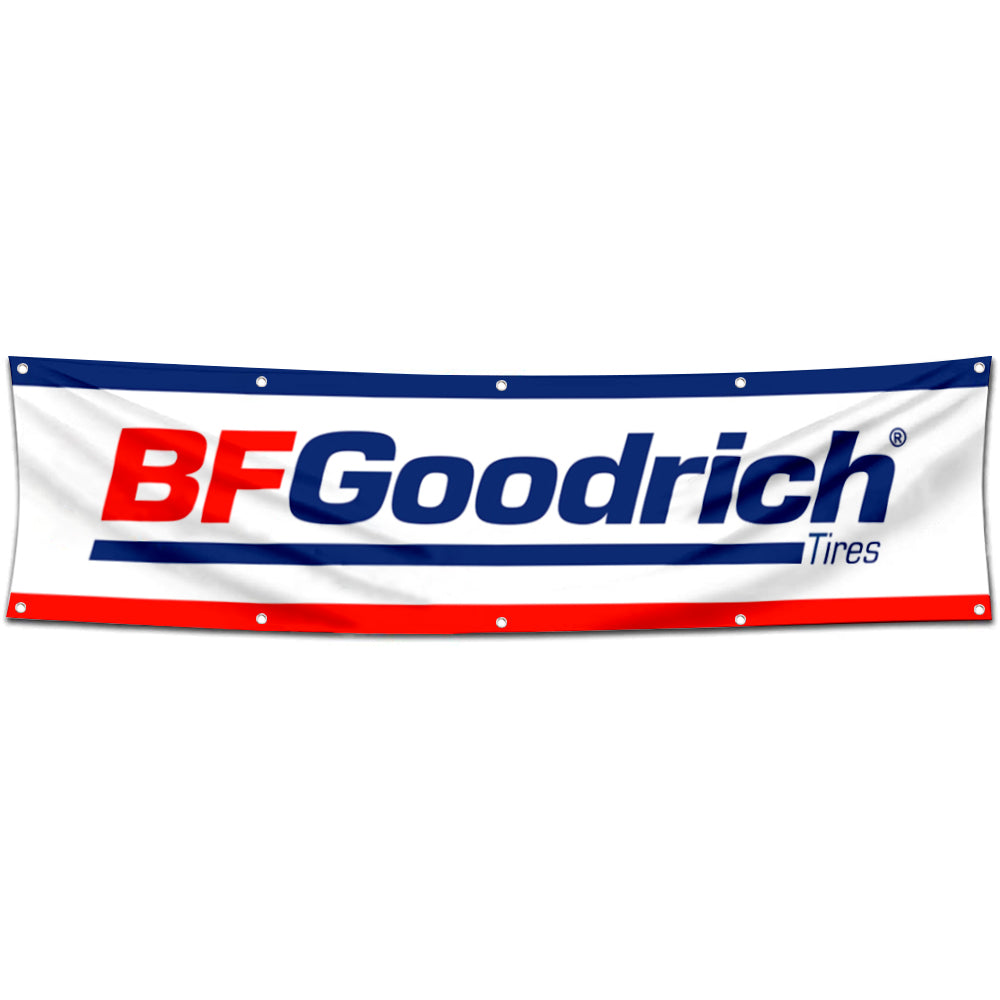 Fyon Car Motor Tires Garage Shop Decor Banner Works for BFGoodrich Flag 2x8 Feet