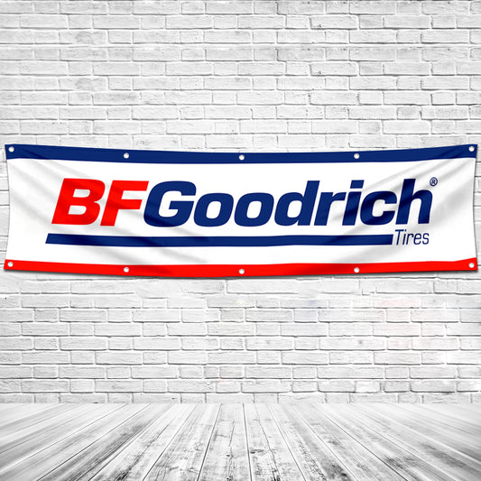 Fyon Car Motor Tires Garage Shop Decor Banner Works for BFGoodrich Flag 2x8 Feet