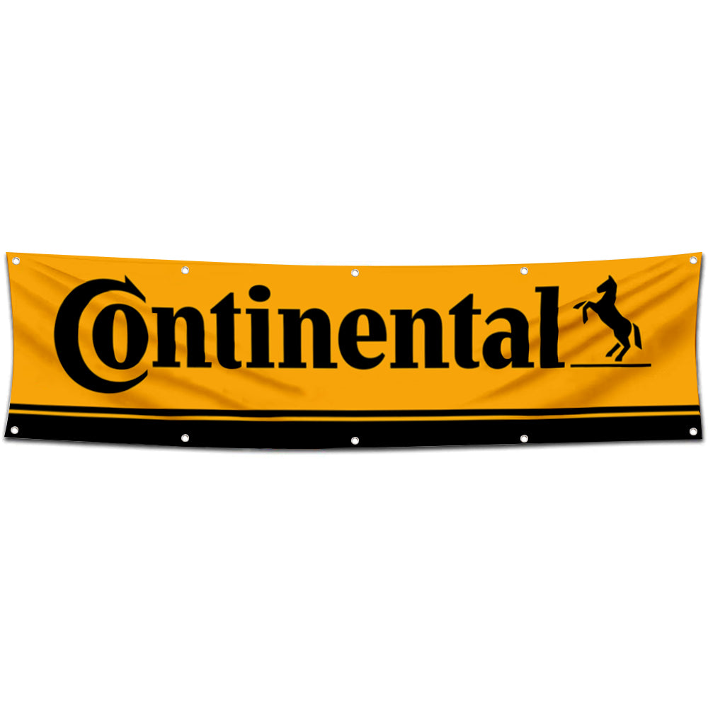 Fyon Car Motor Tires Garage Shop Decor Banner Works for Continental Flag 2x8 Feet
