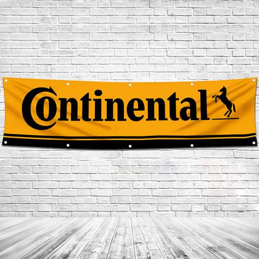 Fyon Car Motor Tires Garage Shop Decor Banner Works for Continental Flag 2x8 Feet