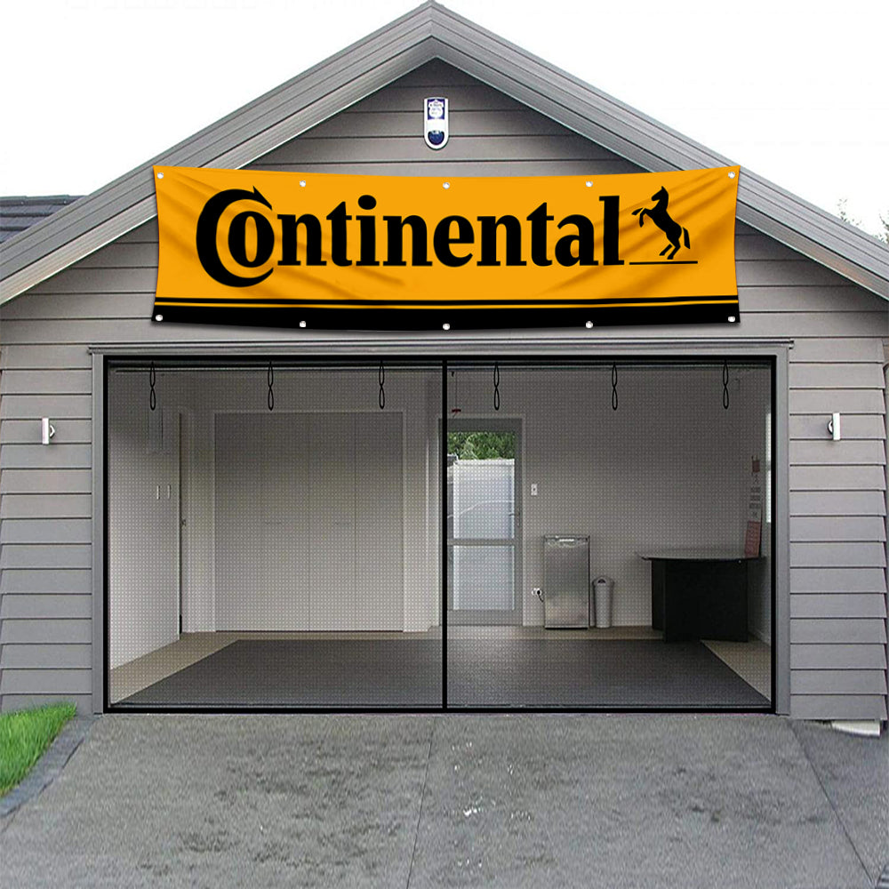 Fyon Car Motor Tires Garage Shop Decor Banner Works for Continental Flag 2x8 Feet
